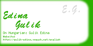 edina gulik business card
